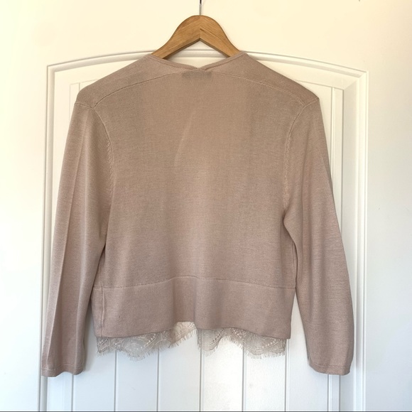 Tommy Hilfiger Lightweight Cardigan Lace Trim S - Picture 7 of 10